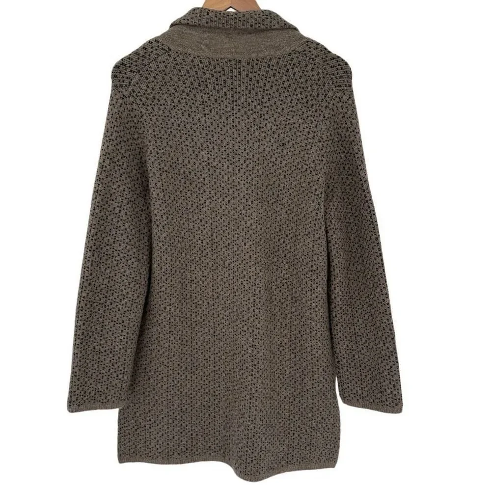 Madewell Bird's‎ Eye Sweater Coat Coziest Yarn Heather Cedar Tan XXS Oversized